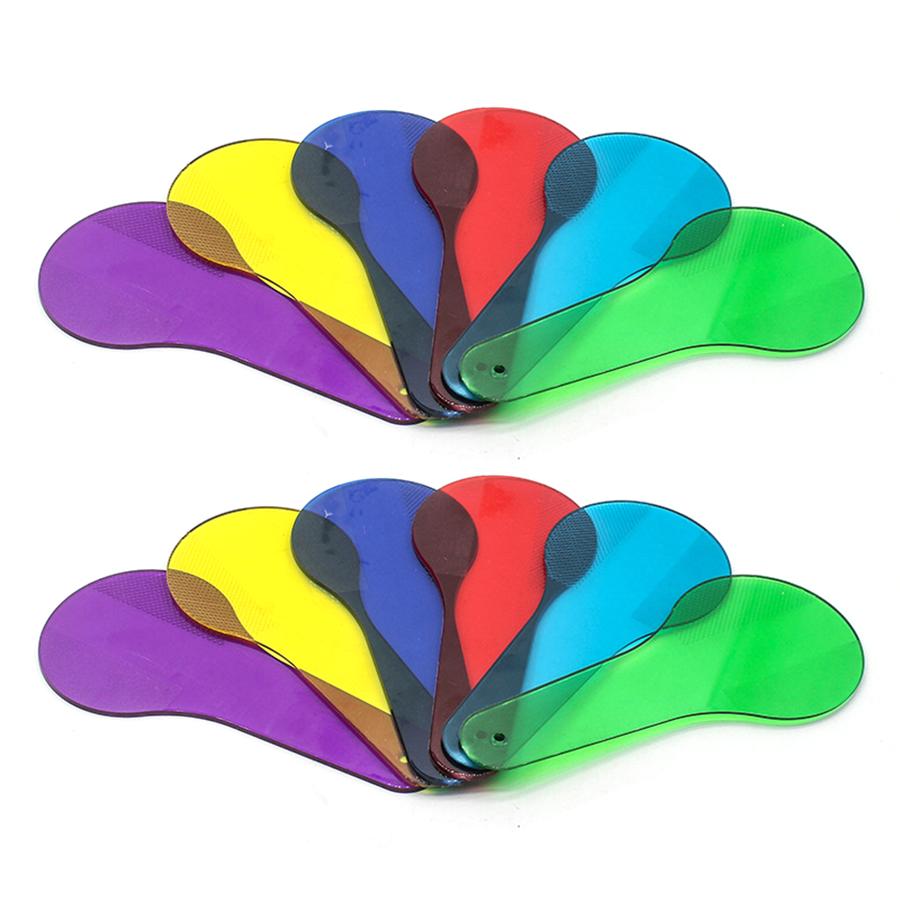 6/12pcs Light-transmitting Color Sheet Primary Color Synthesizer Optical Principles Scientific Experimental Props Study Tool XJM