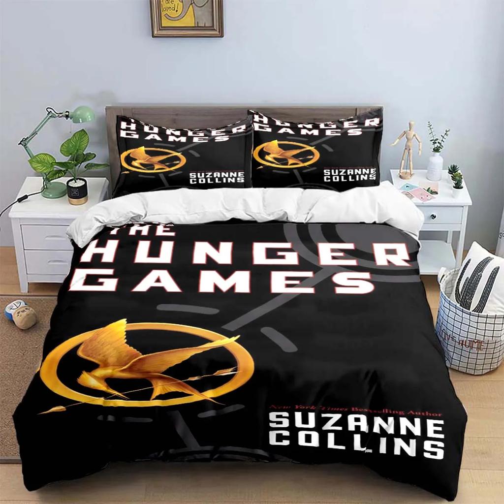 The Hunger Games Anime 3D Digital Printing Bedding Set Duvet Cover Comforter for Kids Youth Girls Boys Gift Home Textiles