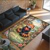 Valentine Love Theme Crystal Velvet Rug Personalized Custom Name Text Soft Floor Mat Home Decor