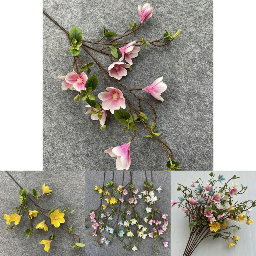 Artificial Ninehead Small Yulania Denudata For Indoor Home Decor And Floral Arrangements