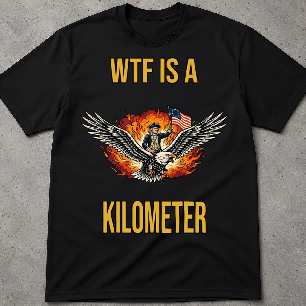 WTF Is A Kilometer Shirt, Inappropriate 4Th Of July Shirts, Funny Offensive Shirts, Graphic Tee, Retro Vintage Bootleg Graphic Tee