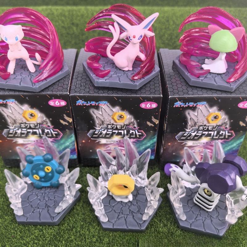 Pokemon Anime Figure Mew Espeon Ralts Meltan Bronzor Revavroom Battle Monster Steel Vs Superpower System Collection Kids Gifts