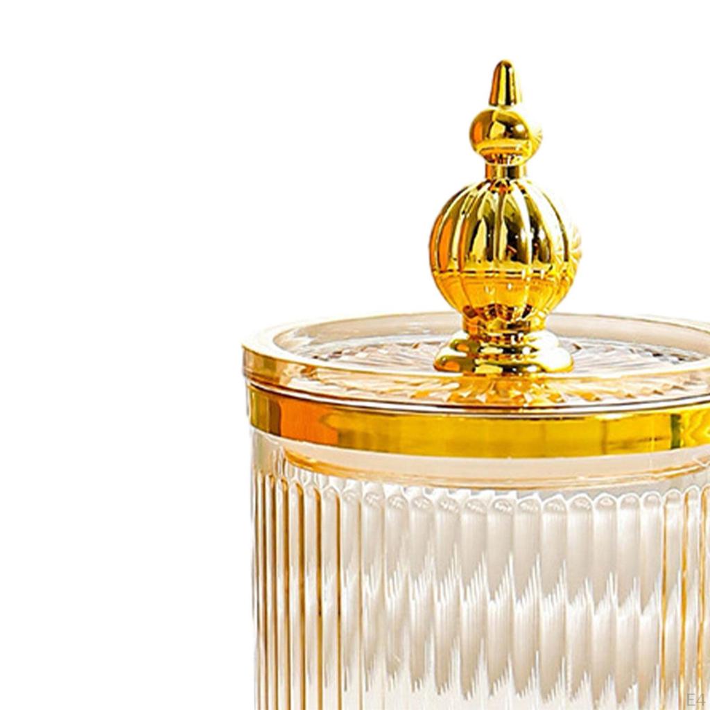 Przezroczysty akrylowy pojemnik na waciki z pokrywką na toaletkę łazienkową