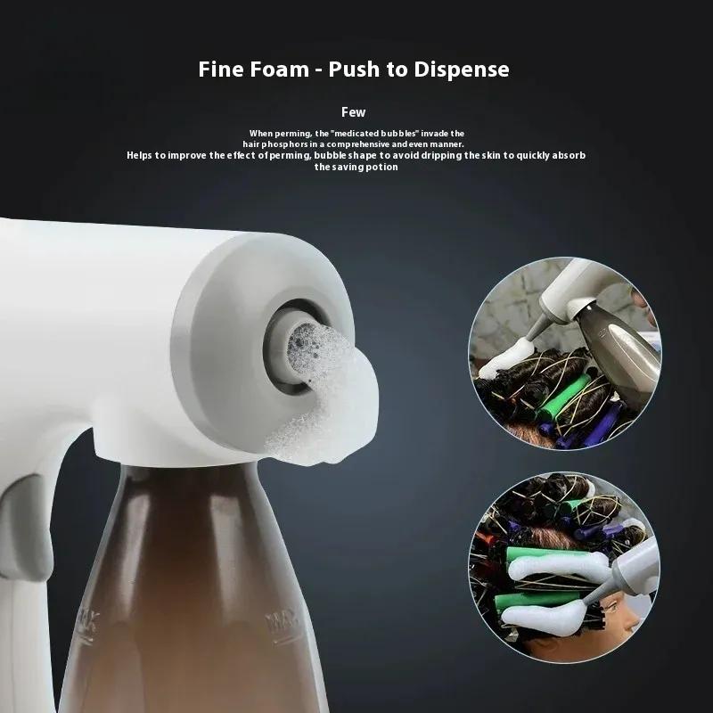 Appareil à Mousse Bouclante Électrique Bouillonnante Outil de Coiffage Permanente Froid Chaud Machine à Moussage Permanente Rechargeable pour Salon de Coiffure
