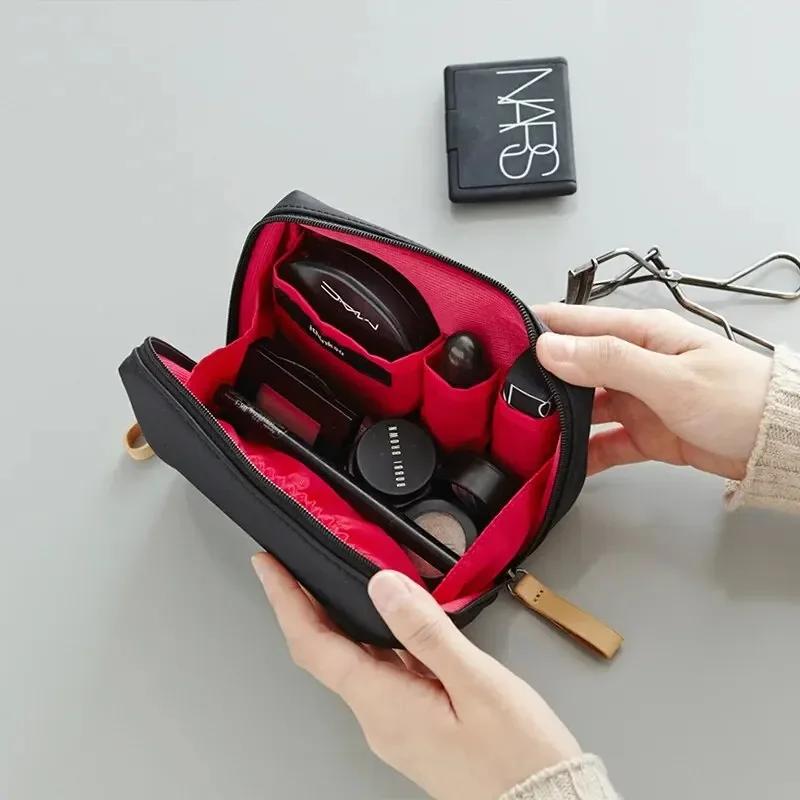 Wome Nylon Storage Bag Small Makeup Bag Case with Separate Pouch Travel Cosmetic Pouch Mini Waterproof Handbag Luxury Bag