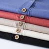 WTEMPO Large Size Long Sleeve Button Sweater Cardigans Solid Color Women's Casual Versatile V-Neck Loose Knitted Cardigans