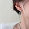 Zircon Grey Pearl Earrings: Versatile, Simple, Autumn-Winter Fashion Studs for Women
