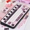 Haipai Sweetheart Pink Keycaps Cherry Pbt Black Pink Keycaps Cute Girly Black Pink Keycaps 138Keys