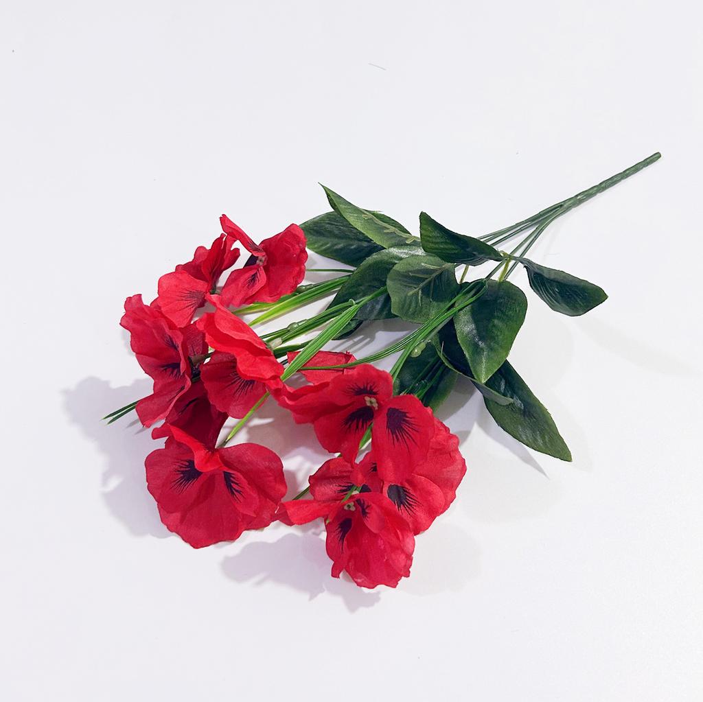 Artificial Flower Phalaenopsis Fake Flower, Pansy Flower Arrangement Home Dining Table Decoration Ornament