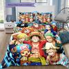 One Piece Art Pattern Bedding Quilt Set Quilt Cover Pillowcase Home Birthday Gift(1 * Duvet Cover + 2 * Pillowcase, Without Core)