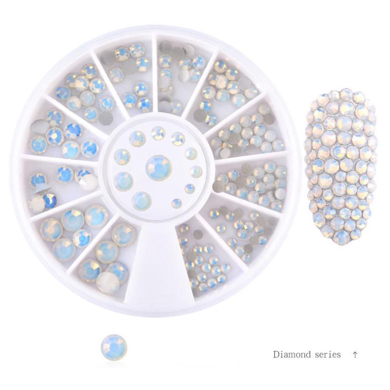 Opal Nail Art Rhinestones Crystal 3D Decoration Gel Polish UV Acrylic Tips Decor