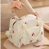 Floral Corduroy Lunch Bag Printed Food Handbags Portable Thermal Lunch Box Bag Waterproof Office Cooler Ice Insulated Case