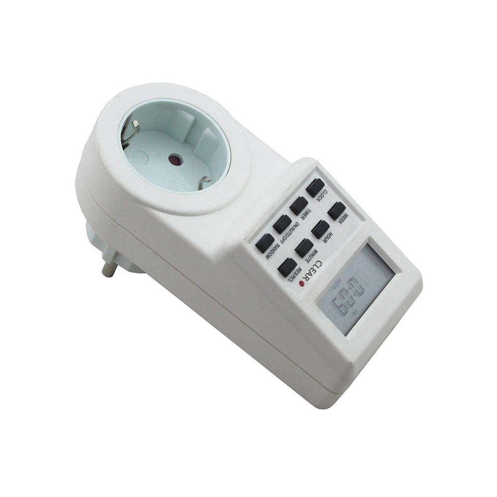 Plug in Programmable Timer Switch Socket with Clock Summer Time Multi Function