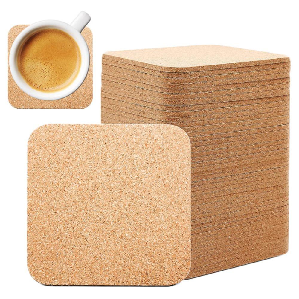 30/1 pièce Sous-verres en liège naturel Isolation thermique Forme ronde Tapis de tasse Diamètre 10 cm Tapis de table à café thé vin Outil pour maison bureau cuisine