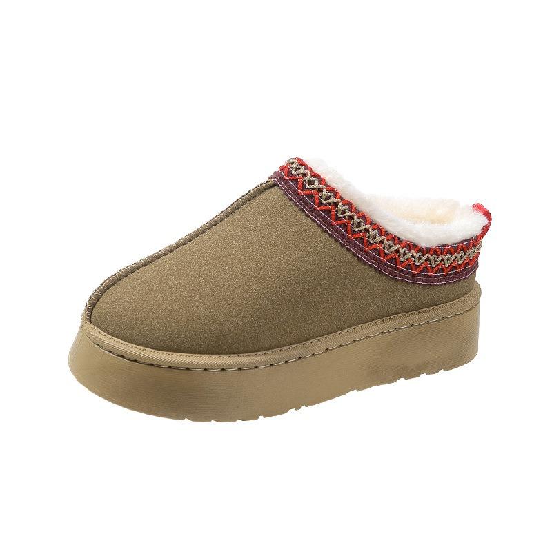 

Женские зимние сапоги, новая зимняя обувь на толстой подошве, увеличивающая рост, обувь-хлебцы, утепленные хлопковые сапоги для женщин 41 хаки