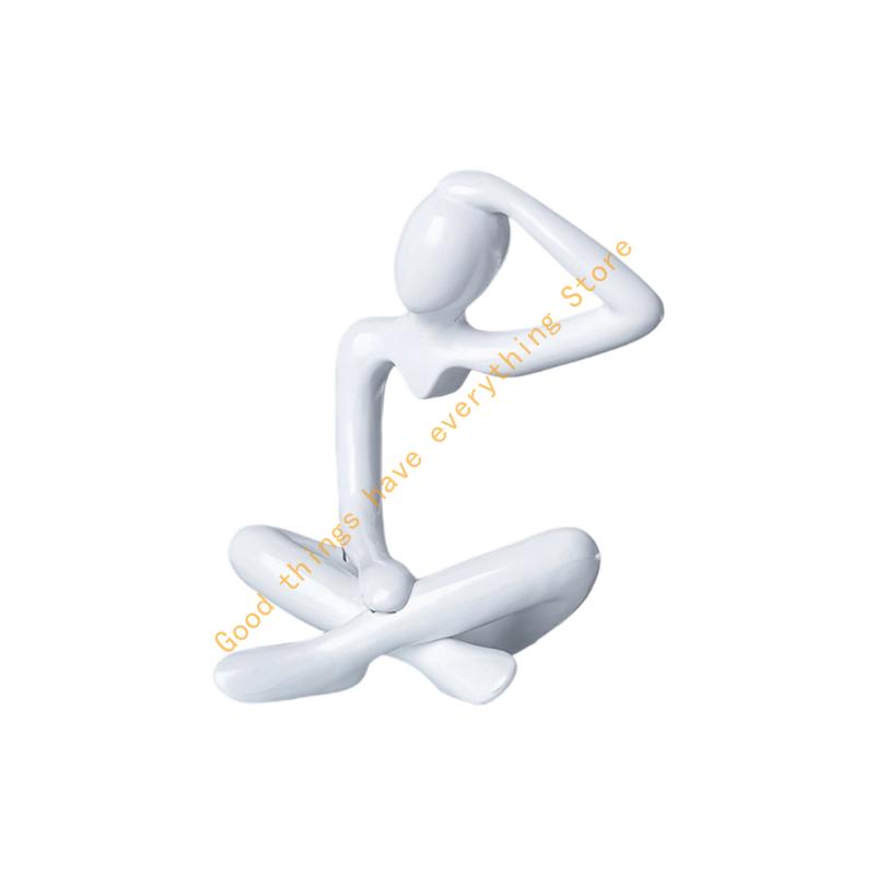 Abstract Figurine Sculpture Modern Art Homes Decors Plastic Statue for Living Room or Office Bookshelf Display 55KF