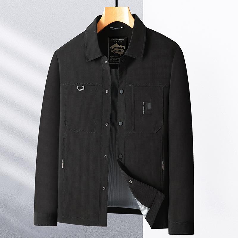 

Мужская куртка, Повседневная куртка с лацканами, Куртка на пуговицах L