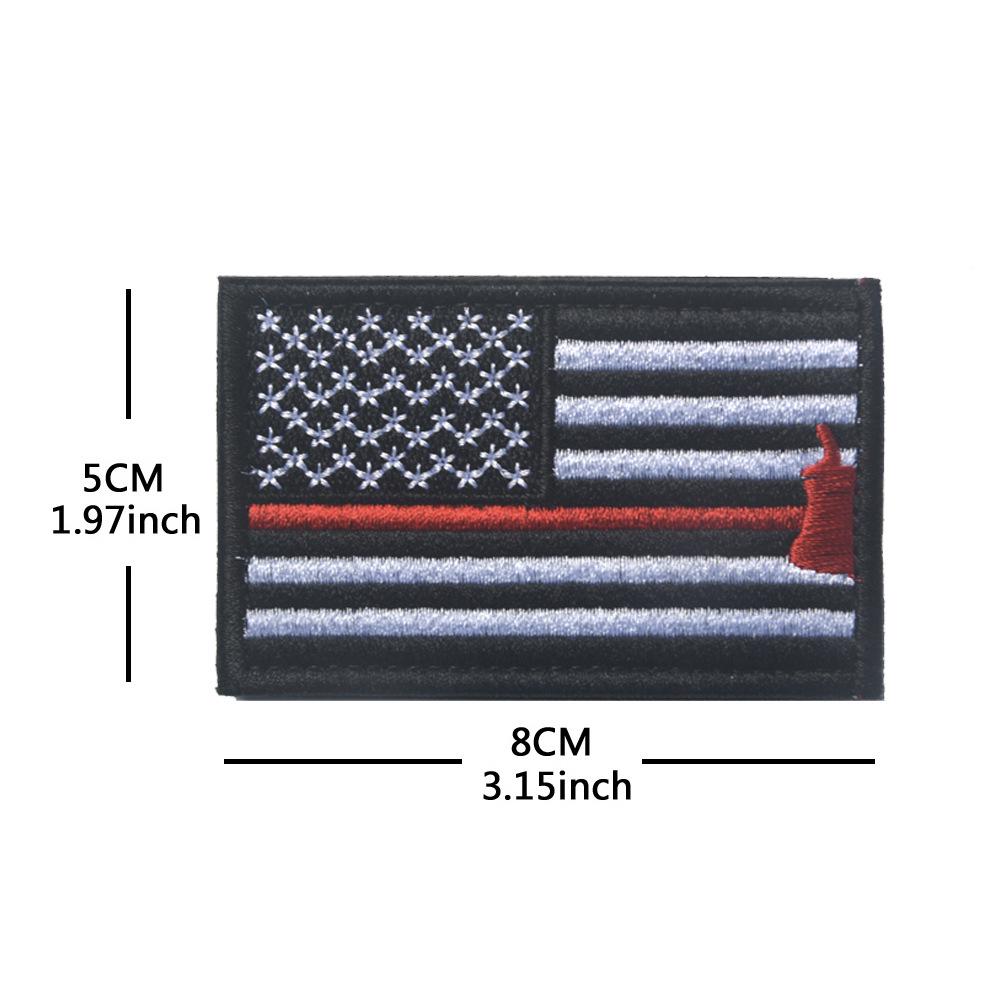 Toppa con Bracciale in Velcro Bandiera Americana - Distintivo Ricamato Star-Spangled Banner