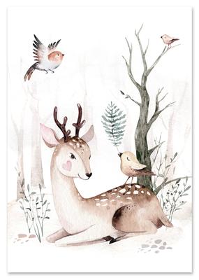 Poster Pictures for Children Deer In the Forest