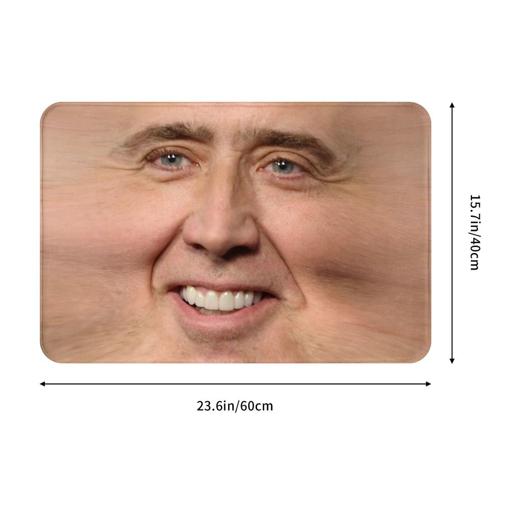 Nicolas Cage Front Door Floor Entrance Mat Outdoor Funny Meme Bathroom Kitchen Doormat Garage Carpet Rug