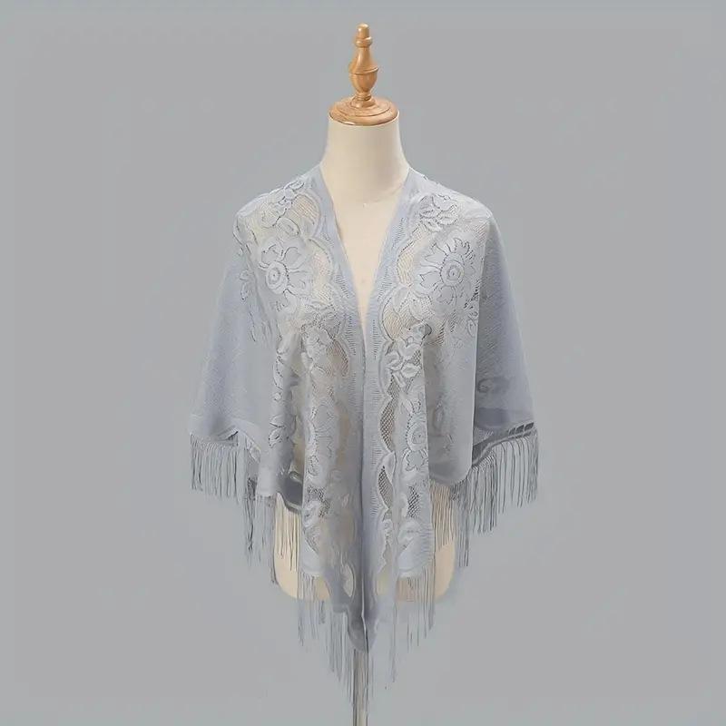 Lace Triangular Scarf Shawl Bride Bridesmaid Group Wedding Dress Banquet Shawl Triangular Scarf Women