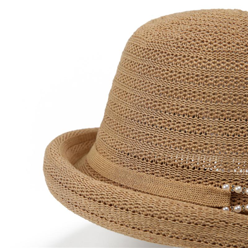 British Flower Mother Top Hat Women'S Summer Sunshade Sunscreen Hat Curled Edge Sun Hat Outdoor Mesh Basin Hat