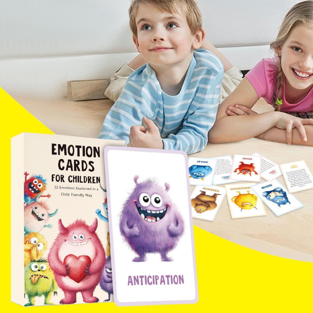 Emotions Flash Cards Realistic Picture Emotion Cards for Toddler Educational Learning Flashcard Compact for Kid Girls Boys