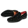 2024 Men's Dress Shoes Luxury Italian Style Loafers Men Formal Shoes For Men Nightclub Wedding Dress Rhinestones Zapatos