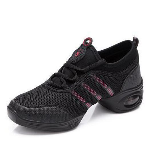 Unisex Breathable Mesh Dance Shoes with Soft Sole for Fitness, Aerobics, and Jazz.