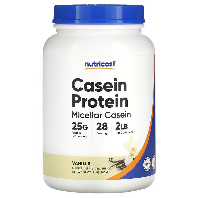 Casein Protein, Vanilla, 2 Lb (907 G)