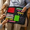 Elderly Sensory Apron Interactive Fidget Textured Care Product Black