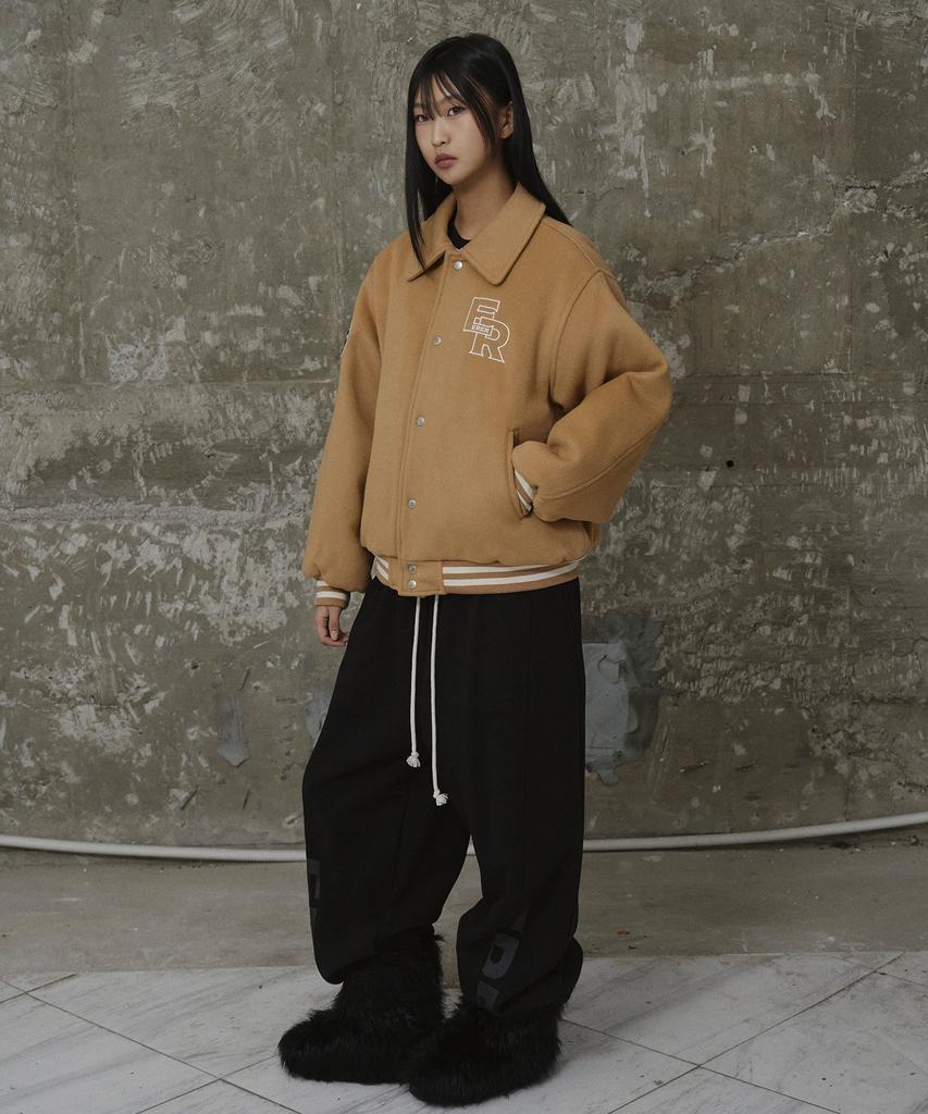 Erer Nautical Varsity Jacket Beige