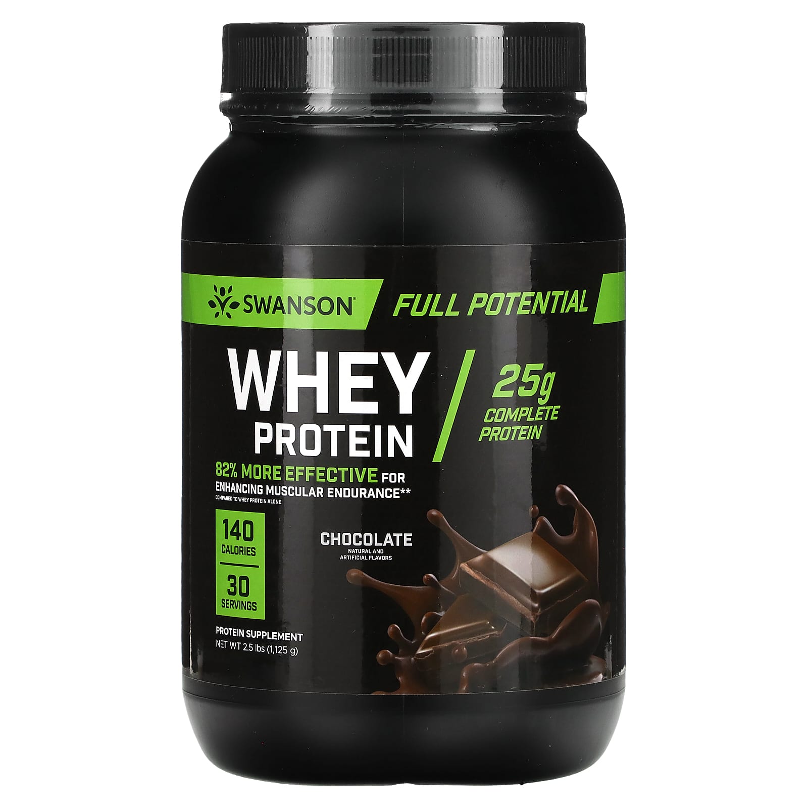 

Swanson, Whey Protein, Chocolate, 2.5 lb (1,125 g)