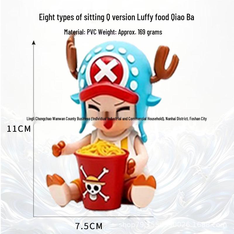 One Piece: Eight Character Model Figures - Luffy, Zoro, Nami & More