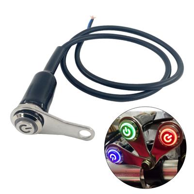 Motorcycle Handlebar Switch Self-return Reset Button Aluminum Alloy for Horn Engine Power Start Kill Switches Waterproof