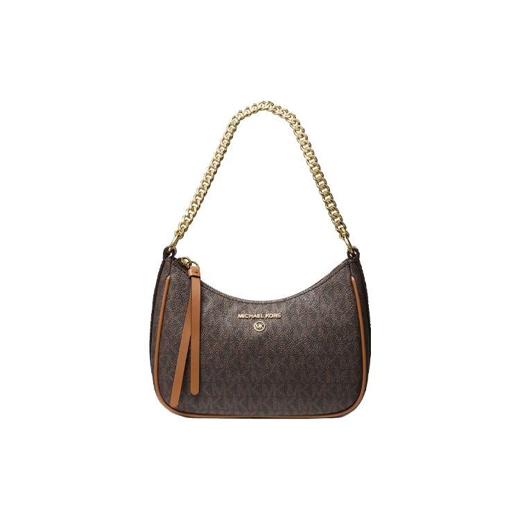 

Michael Kors MK Jet Set Charm Monogram Metal Chain Canvas Shoulder Bag Women Shoulder Bag Dark-Brown 32H1GT9C1B-BRN-ACORN Basic Set (Bag+Dust Bag)