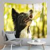 Border Collie Tapestry Fence Pastures Tapestry Adorable Animal Tapestry Creativity Art Tapestries Home Living Room Bedroom Dorm