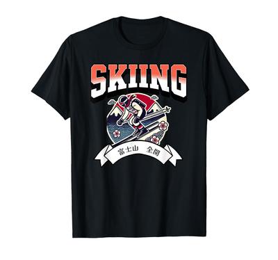 Fuji Skiing Japanese Adventure Design Mt. T-Shirt