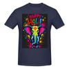 Happy Holi Festival India Color Elephant 100 Cotton Tshirt Unisexs T Shirts Unisex Crew Neck Short Sleeve S6xl