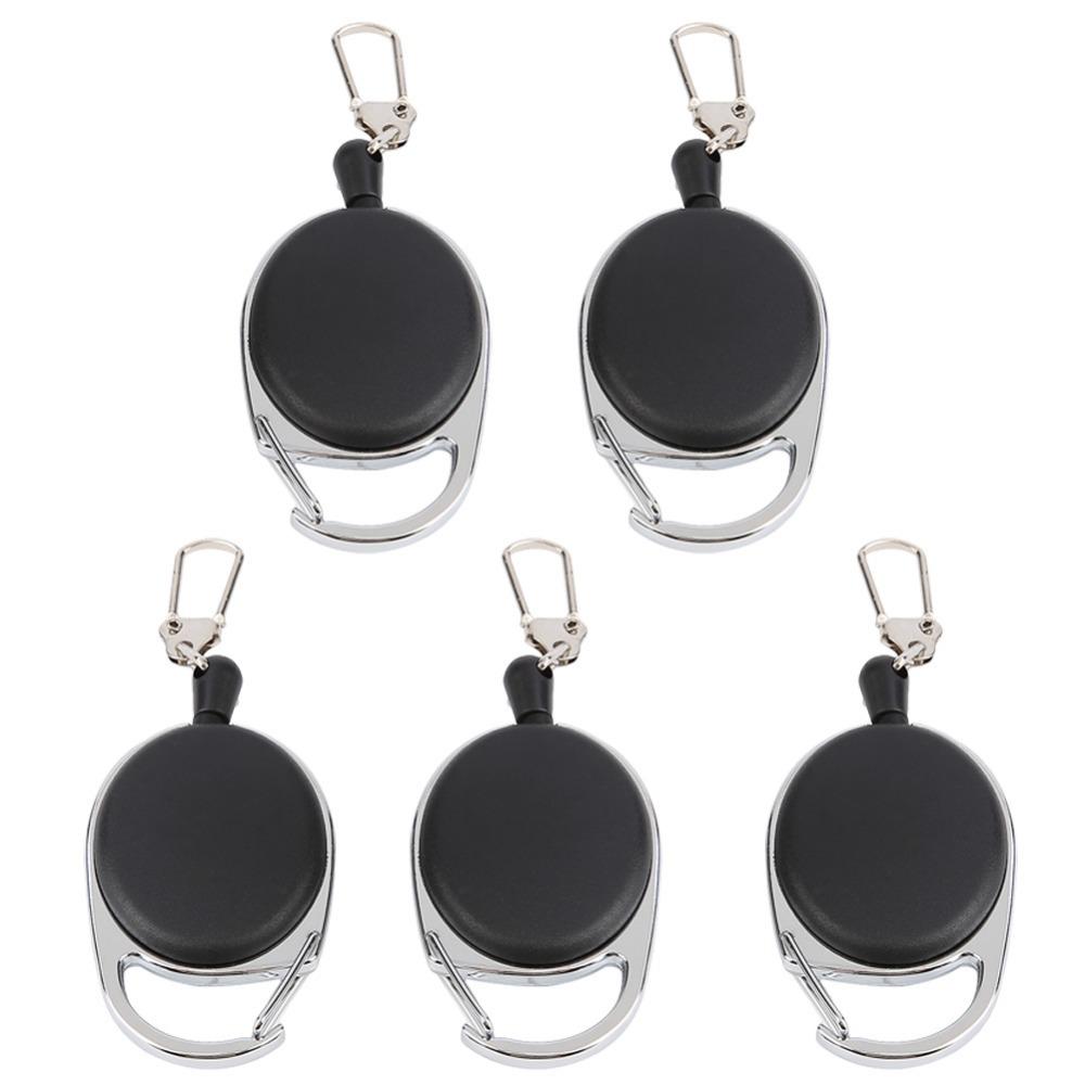 5/10 Pcs Durable 60cm Retractable Key Chain ABS Anti Lose Retractable Keychain Fly Fishing Retractor Fly Fishing