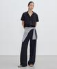 CITYBREEZE Cool Air Back Elastic Single-Pleat Wide Pants_Black