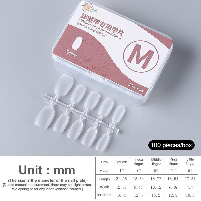 100Pcs Press On Nail Tips Full Cover Ultra-Thin False Nails Patches Gel Nails Extension System Clear Fake Nails Art Accessories