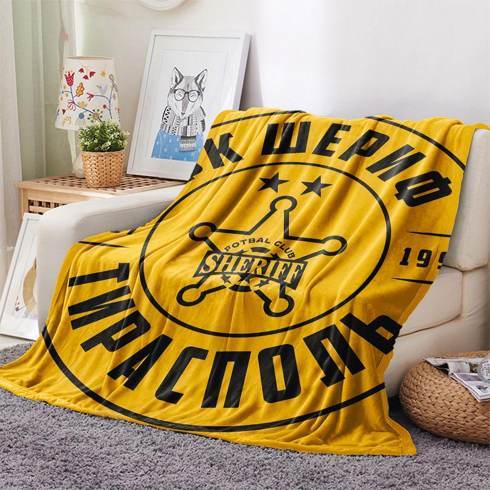 FC Sheriff logo FlAannel Blanket, High quality Comfortable for All Seasons, Home Decor, Warmth and Comfort