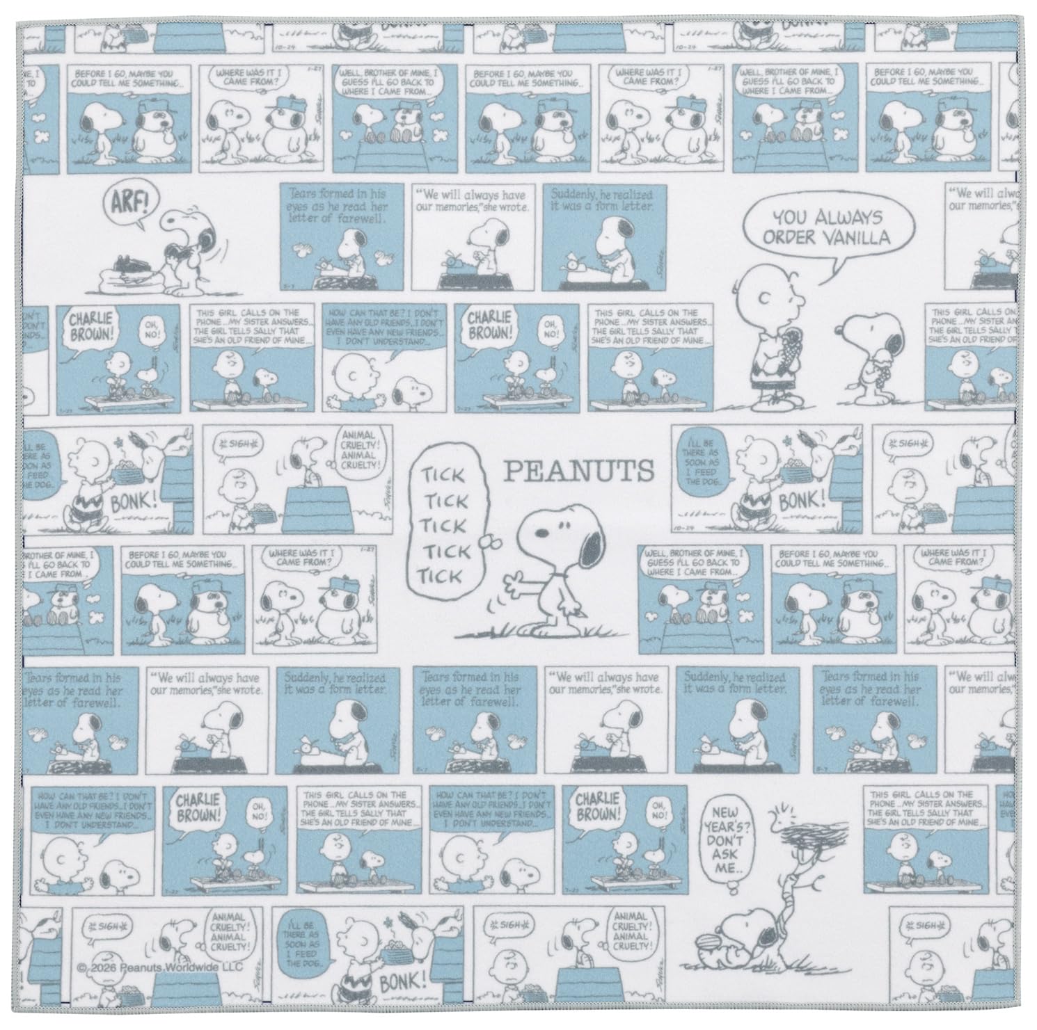 Skater Bento Box Lunch Smoky Pastel Blue Seal-Type Cloth, Snoopy, KBST43-A синий