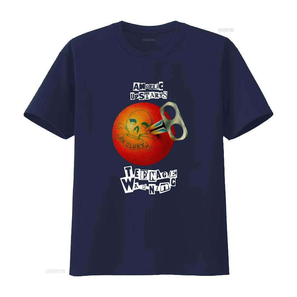 Angelic Upstarts Teenage Warning T Shirt Oi Punk Rock Music Vintage Fashion Casual Streetwear Unisex