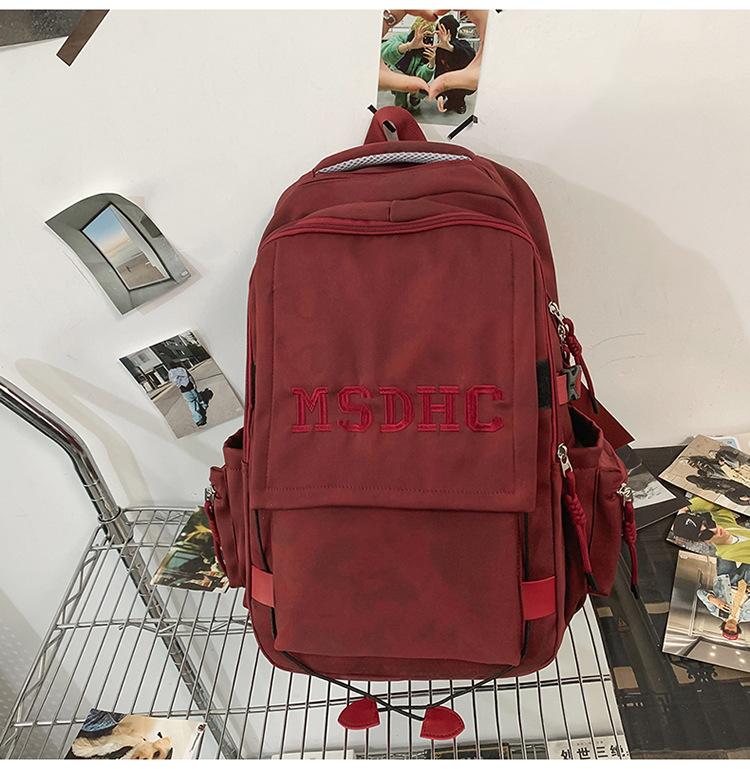 High-value schoolbag, fashionable and simple, large-capacity backpack, junior high school student, male and female backpack, computer bag, fashionable