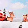 Christmas Ornaments Resin Crafts Multi-purpose Elk Car Micro Landscape Layout Props For Garden Bonsai Decor