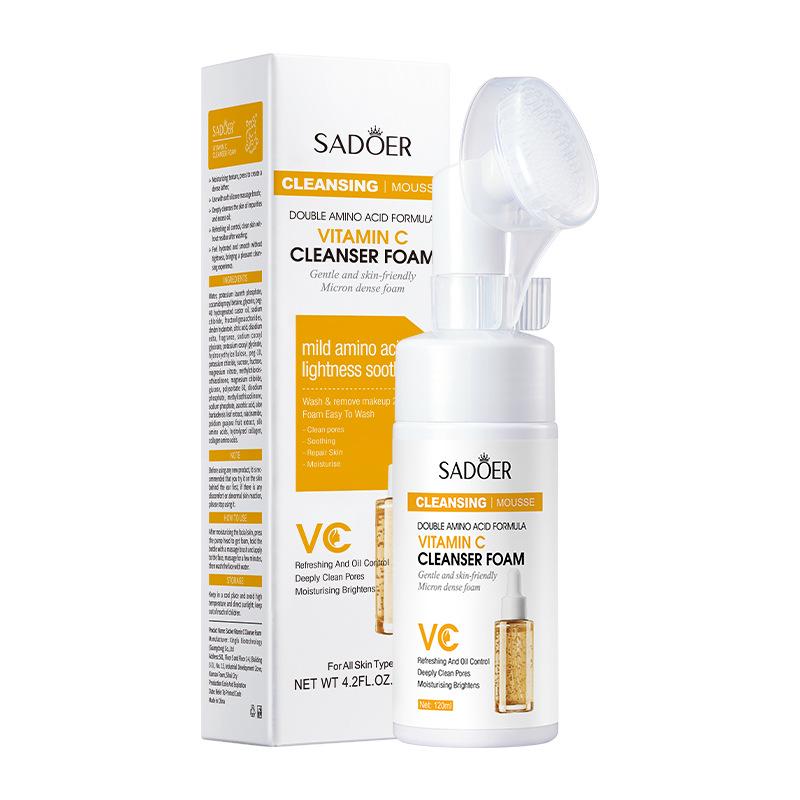 SADOER VC Amino Acid Cleansing Mousse - English Label Facial Cleanser