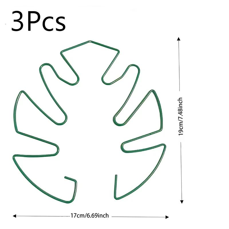 3pcs Adjustable Metal Plant Stem Support Durable Monstra Flower Climbing Stem Holder For Plants Garden Trellis
