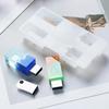 1 Pc Imitation Mountain Silicone Mold Succulent Small Craft Flower Pot Concrete Cement Pottery Mold Suitable For USB Flash Drive